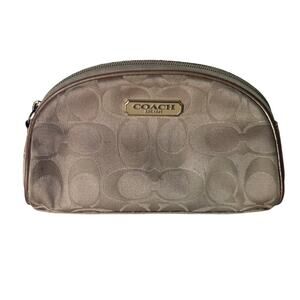 Coach Estee Lauder Gold Makeup Dome Bag Limited  Edition Clean Interior